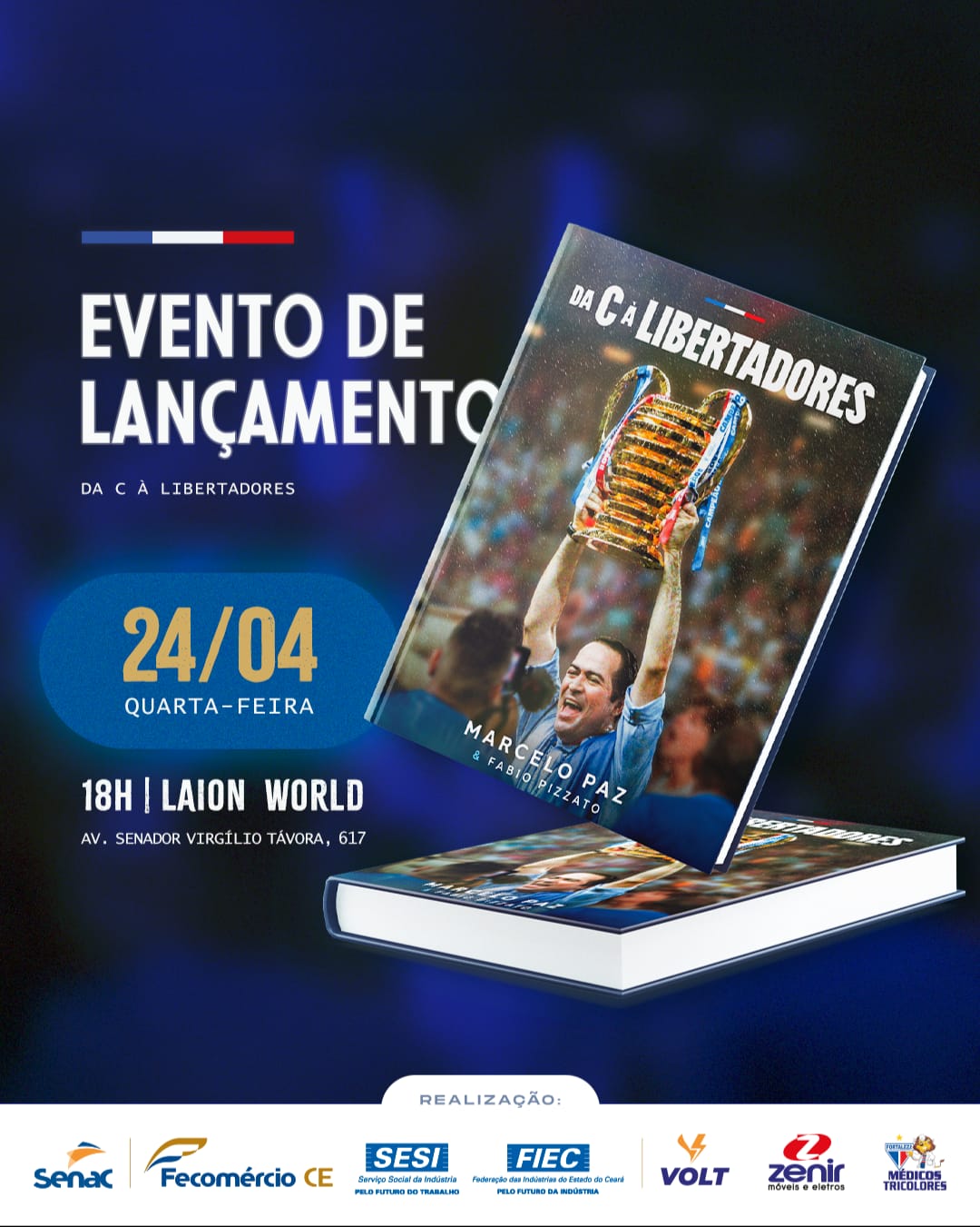 Marcelo Paz lança livro histórico que relembra trajetória “Da C à Libertadores”